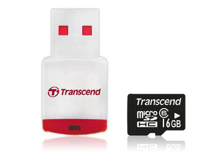 Transcend 16GB microSDHC And P3 Card Reader