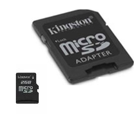 Kingston 2GB microSD flash memory cards