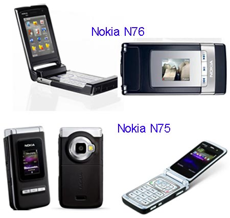 Nokia N76 and Nokia N75