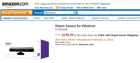 Kinect for Windows Amazon